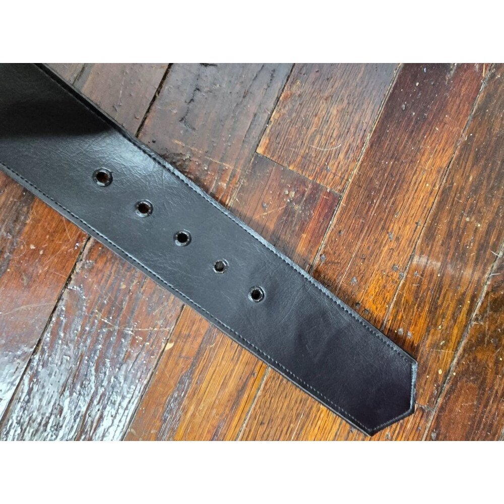 Vintage Black Chunky Bronze Belt - Picture 5 of 14